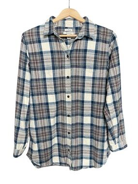 L.L. Bean 100% cotton flannel button down shirt relaxed fit